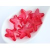 20mm Faceted Star Red, 10pc