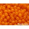 4mm Druk Round Opal Orange 100pcs