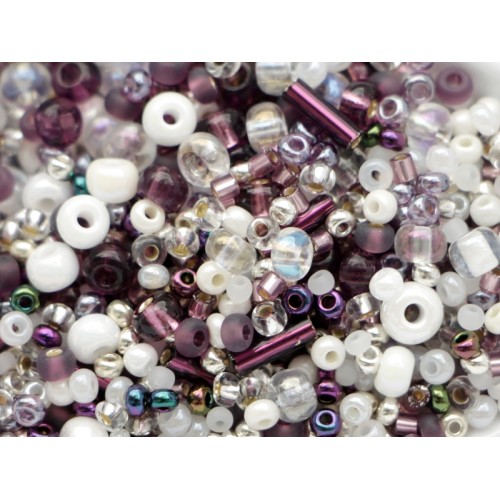 PRECIOSA mix of seed beads purple