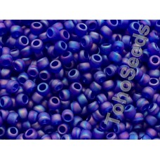 8/0 Toho Transparent Frosted Rainbow Dark Sapphire 08-87F (10g)